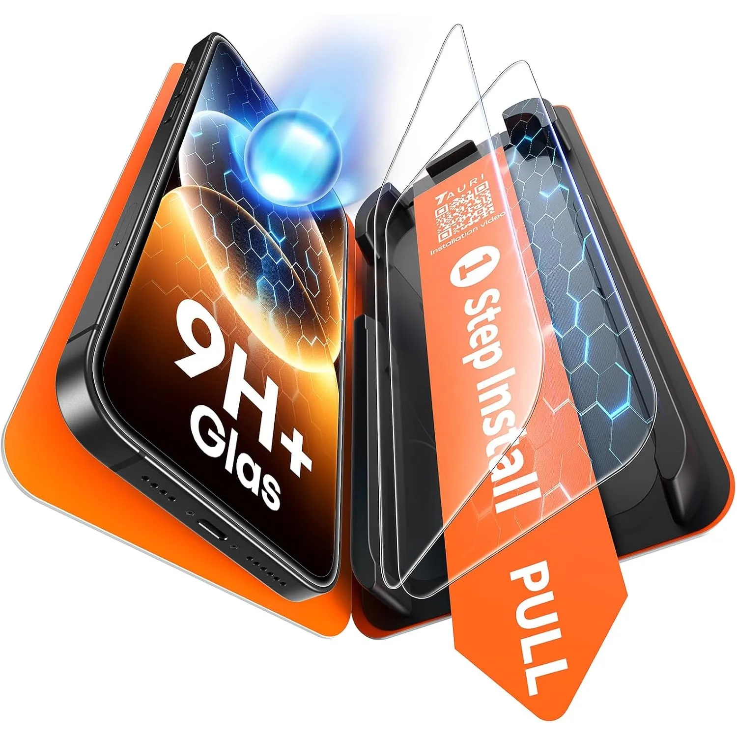 TAURI für iPhone 14 Panzerglas 6,1 Zoll - 2 Stück