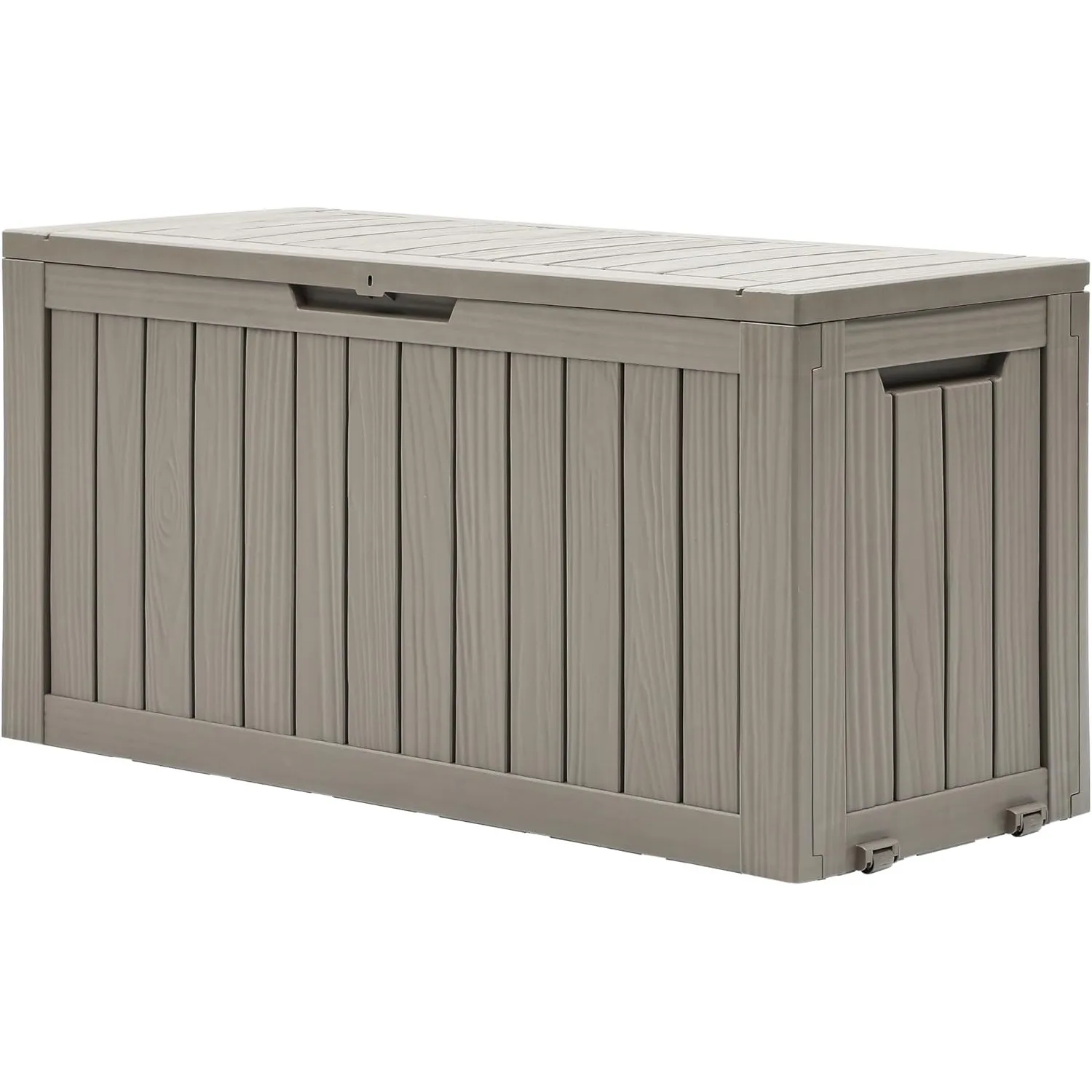 DWVO 270L Aufbewahrungsbox aus Resin mit Rollen, Wasserdichte Gartenbox für Terrassenkissen, Sportgeräte & Gartengeräte…