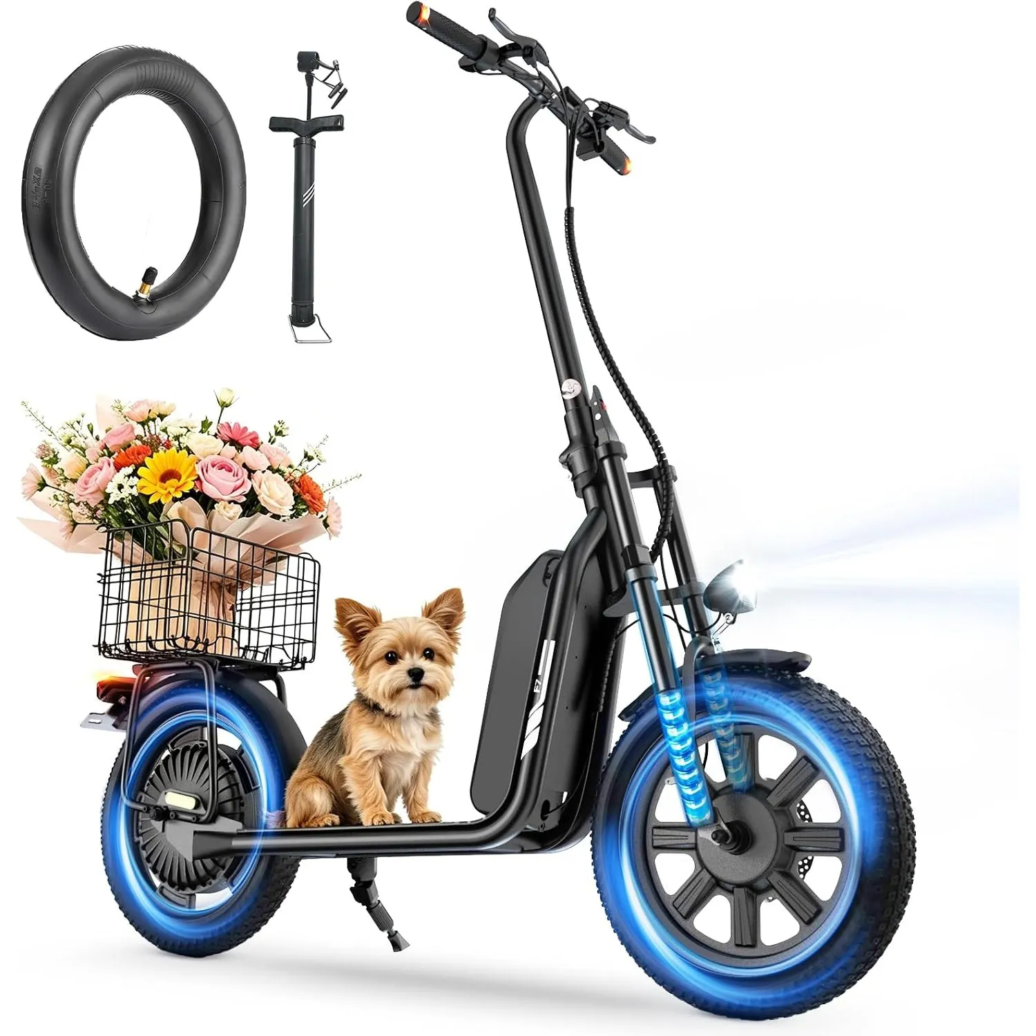 iScooter E Scooter mit Straßenzulassung für Erwachsene mit 16*3 Zoll Fat Winterreifen, 70-90km Reichweite ABE Faltbarer…
