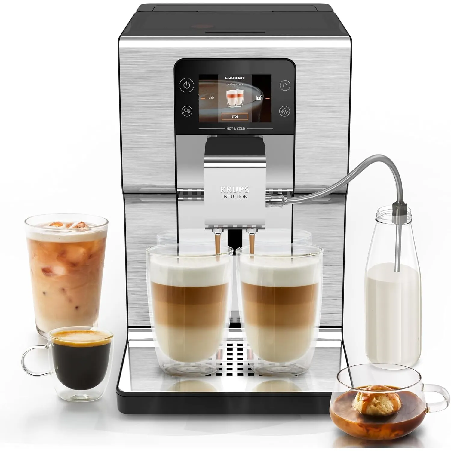 KRUPS Intuition Experience Hot&Cold Kaffeevollautomat, 2-Tassen-Funktion