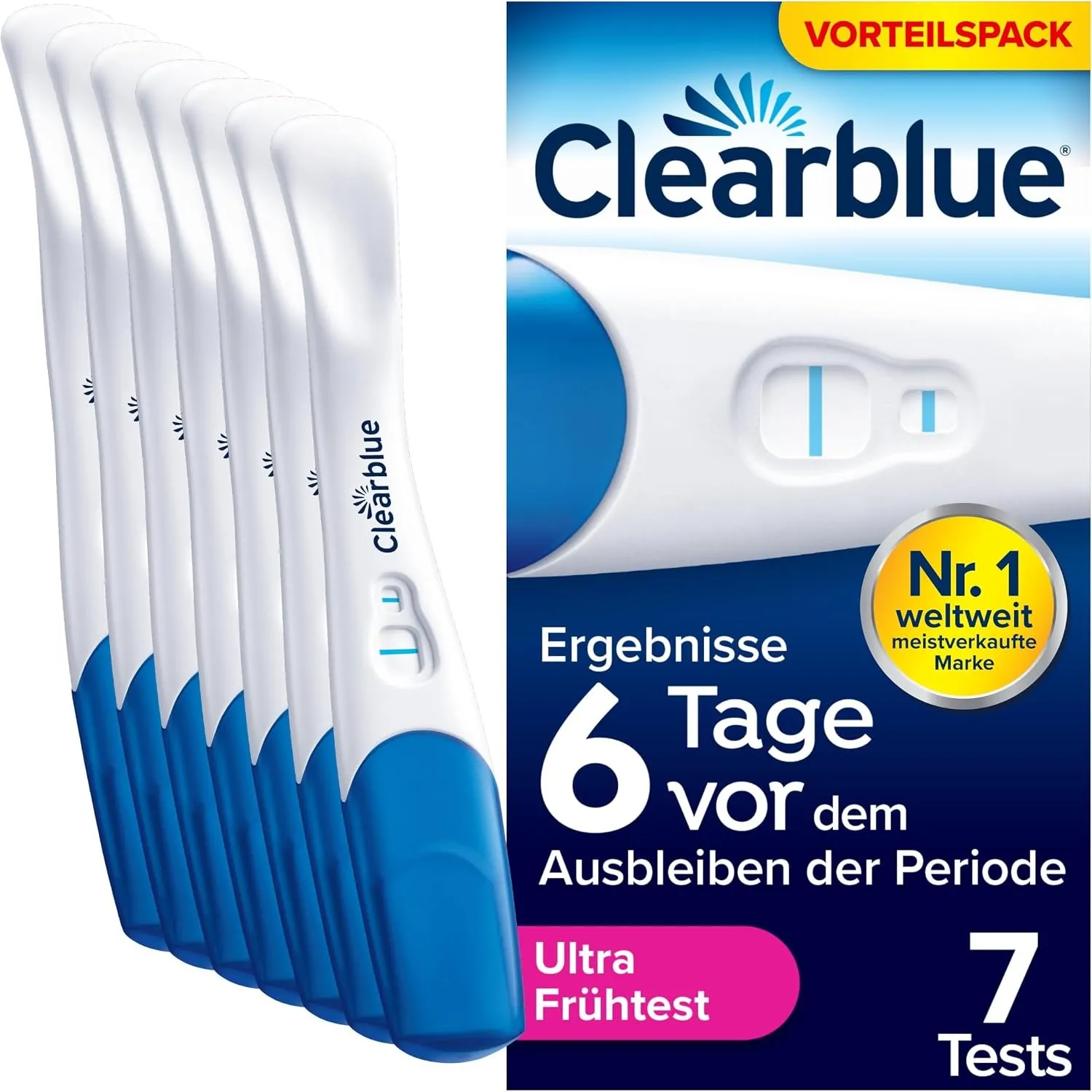 Clearblue Schwangerschaftstest Frühtest, Ultra Früh, 7 pregnancy tests