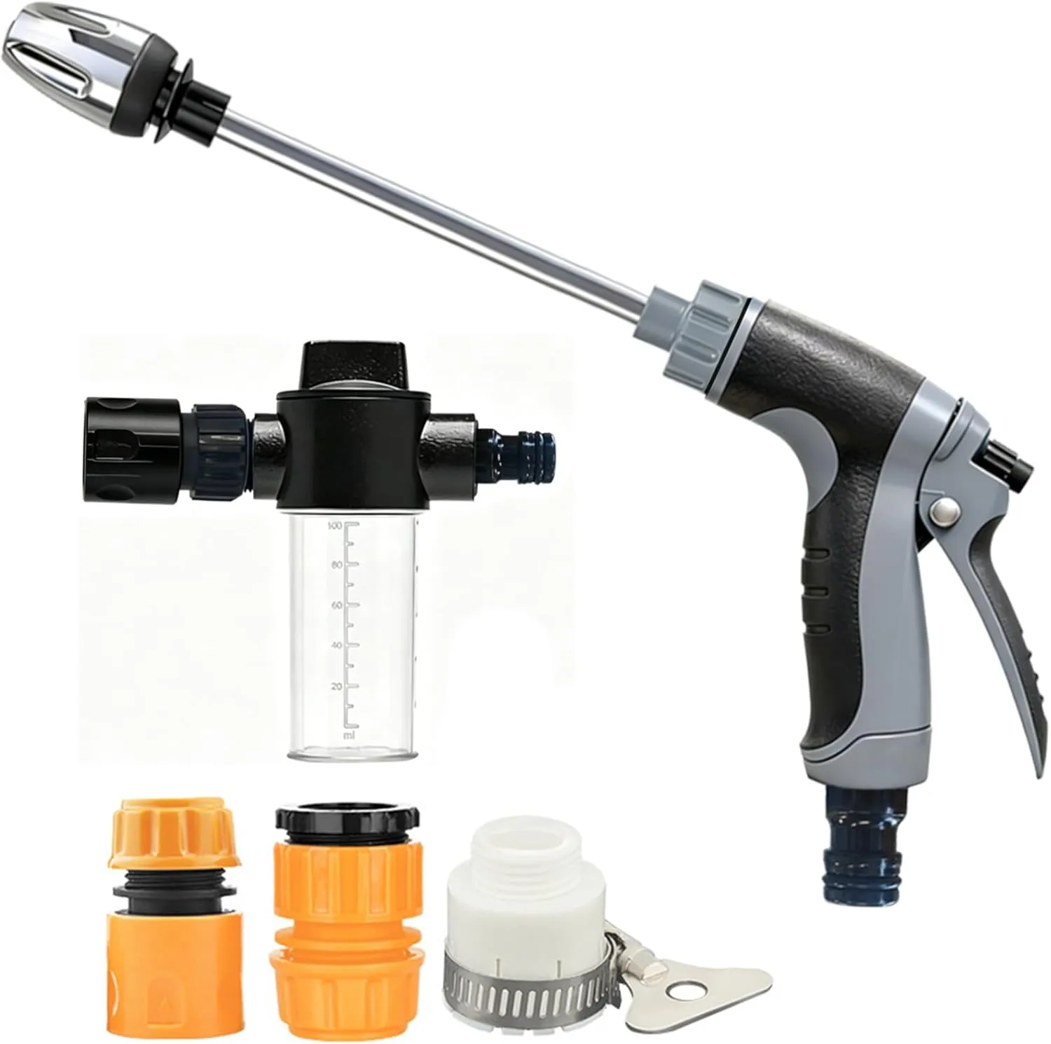 Jetteryx Hochdruckpistole, Jetterix Gartenbrause 360° Drehbare Düse, Regulierbarer Wasserdruck, Power Jet Hochdruckdüse…