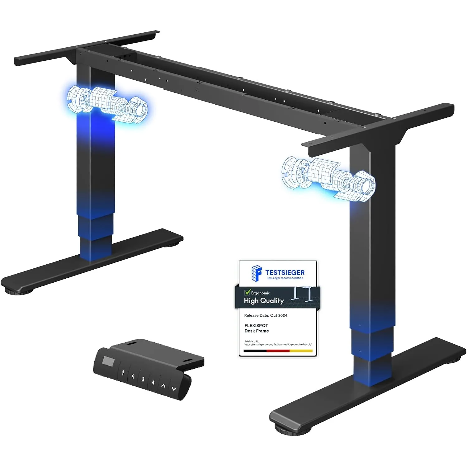 FLEXISPOT Höhenverstellbarer Schreibtisch Gestell mit Dual-Motor