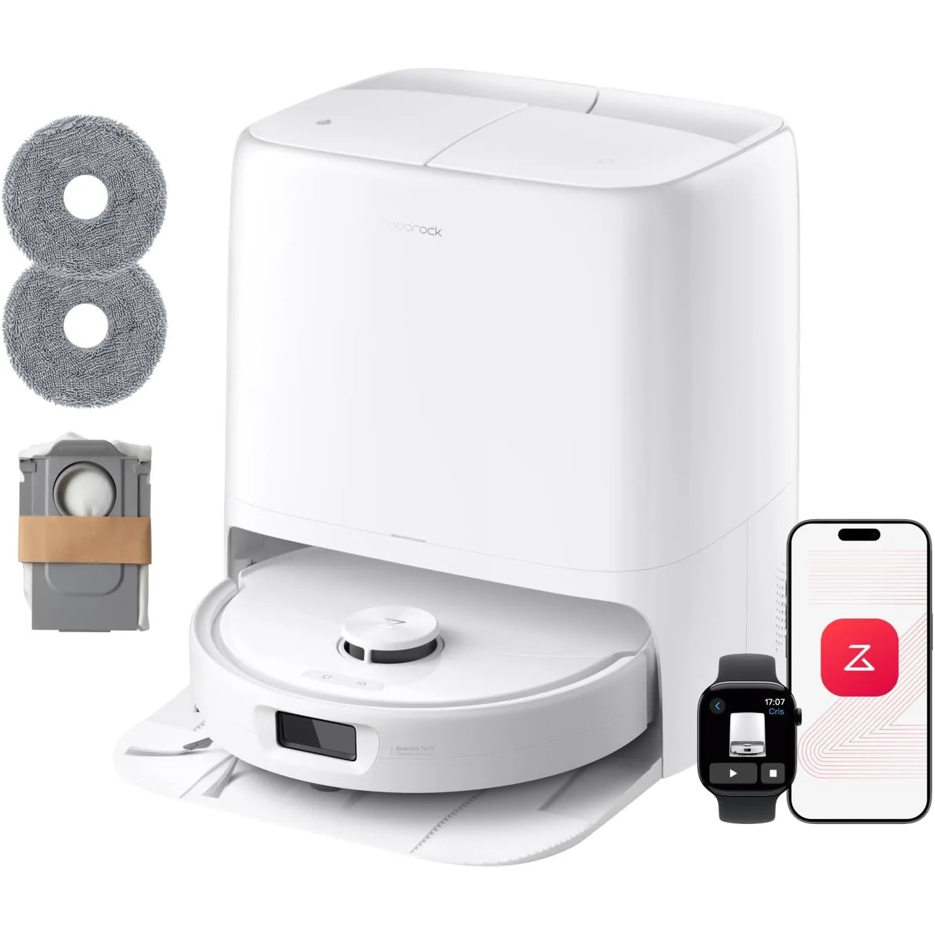 roborock Qrevo 2 Pro Set Saugroboter mit Wischfunktion, 25.000 Pa Saugkraft