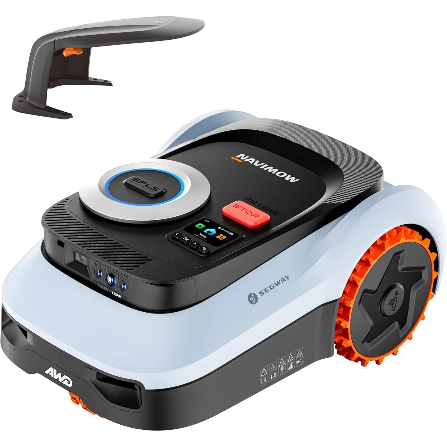 Segway Navimow i210 LiDAR Pro Mähroboter + Garage M (Getrennter Versand), ohne Begrenzungskabel für 1000 m², LiDAR+Visi…