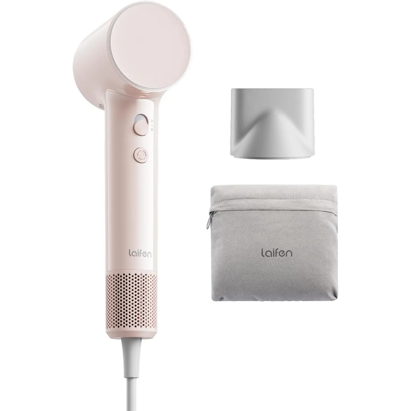 Laifen Air Haartrockner, 280 g leicht, bis zu 15× schneller, Pastellrosa | Glättungsdüse, 200M Ionen, 110.000 U/min, 60…