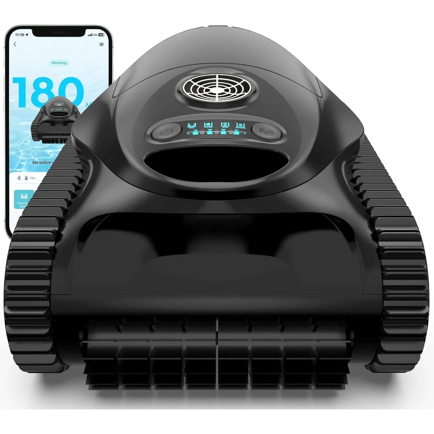(Upgrade 2026)BRINBO C1 Poolroboter Boden und Wand, Wasserlinie,Tiefschwarz | Doppelfilter,7 Reinigungsmodi,180 Minuten…