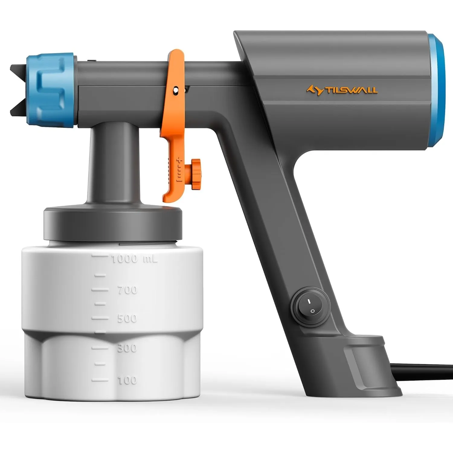 Tilswall leistungsstarkes Farbsprühsystem Dreamer600, 1000ml Lackierpistole | bis 1200 ml/min Sprührate, 3 Düsen & 3 Sp…
