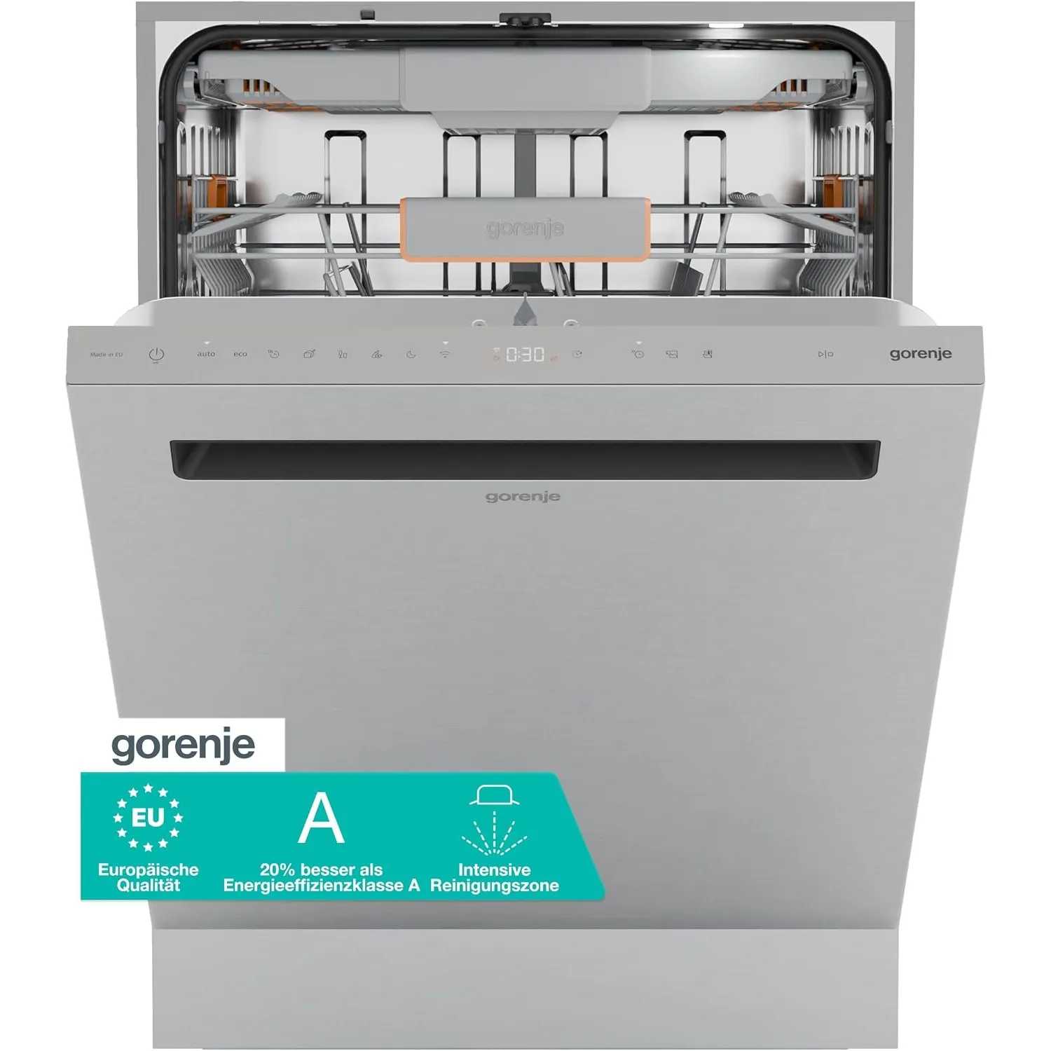 Gorenje GU6G63A60H Einbau-Geschirrspüler/Unterbau/ 60 Breite/ 16 Maßgedecke/ 7 Programme/Europäische Qualität/TotalDry/…