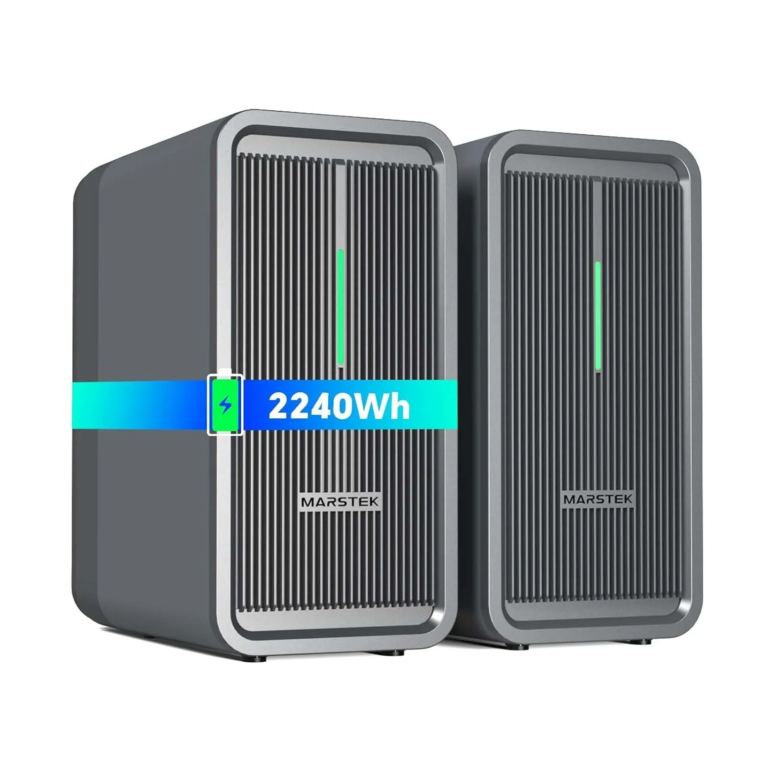 Marstek B2500 Balkonkraftwerk mit Speicher*2,4480Wh LiFePO4 Akku,2 MPPT, 1600W PV-Eingang, 800W DC-Ausgang,Erweiterbar …