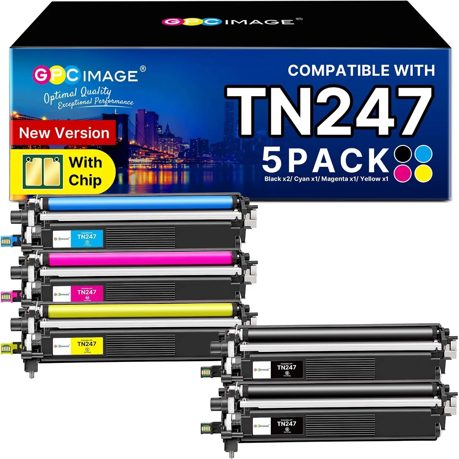 GPC IMAGE TN247 Kompatibel für Brother TN-243CMYK Toner MFC-L3750CDW