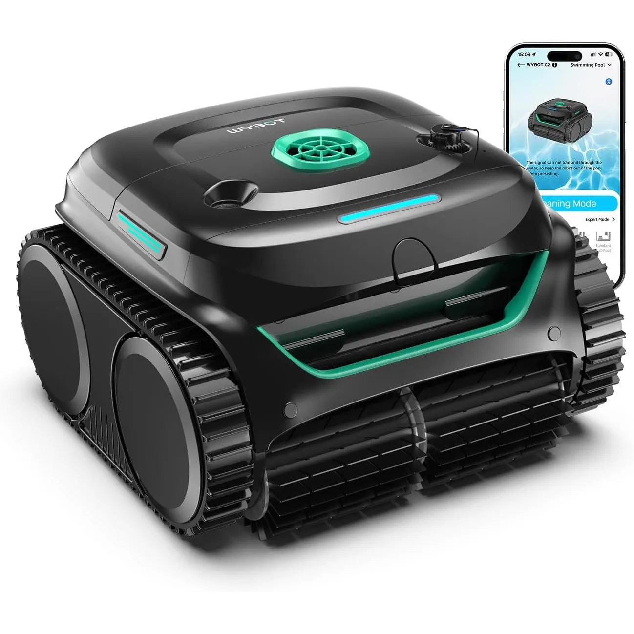 WYBOT C2 – Kabelloser Akku Poolroboter Mit 3 Motoren, Doppelfiltration, Reinigt Boden, Wand & Wasserlinie, 180 Min Lauf…