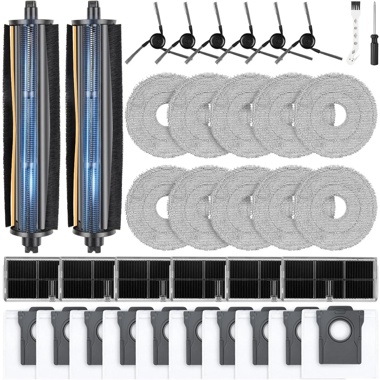 36 Stück Zubehör für Dreame L10s Ultra Gen 3, L50 Ultra AE, X40/L40 Ultra