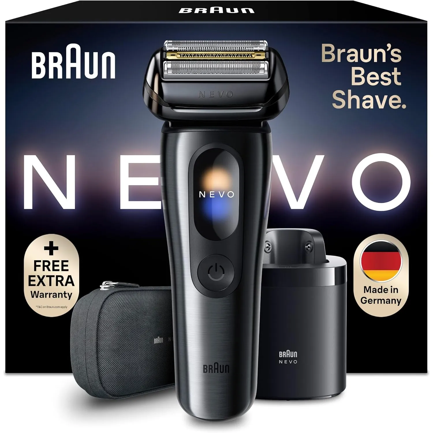 Braun NEVO Rasierer Herren Elektrisch, NEVO11015C, Schwarz