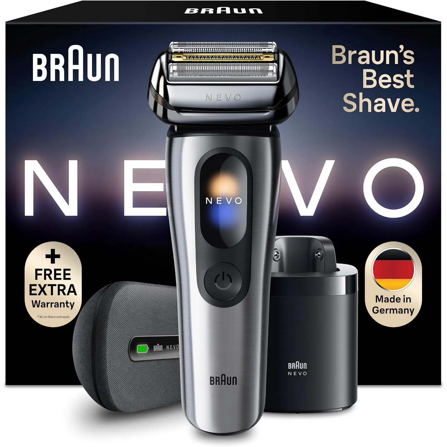 Braun NEVO Rasierer Herren Elektrisch, NEVO17005C, Silber