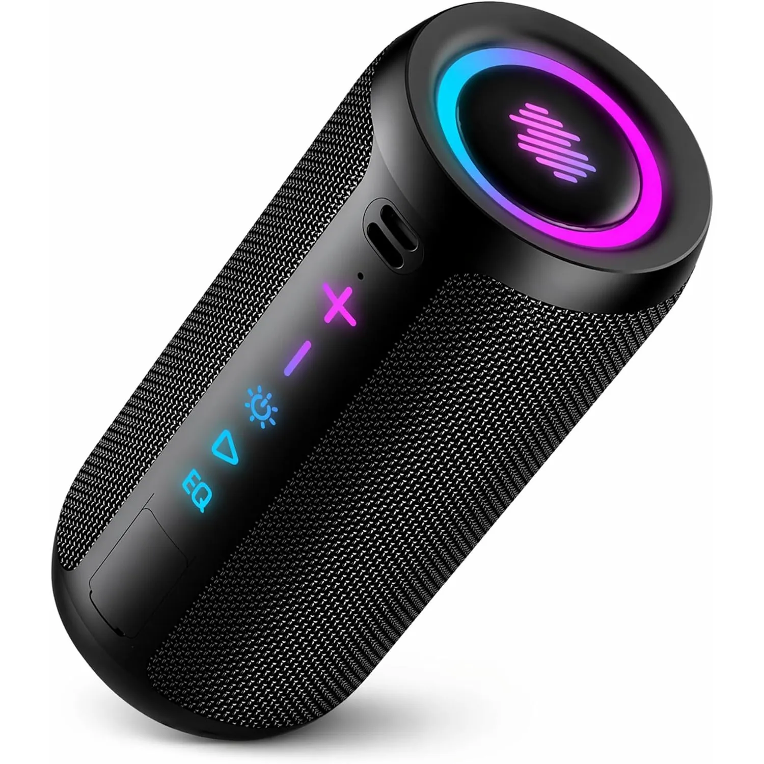 TIMU Bluetooth Lautsprecher mit Licht, Bluetooth 5.4 Musikbox, 25W Dual Lautsprecher, Dualen Bass-Treibern, 20 Std Akku…