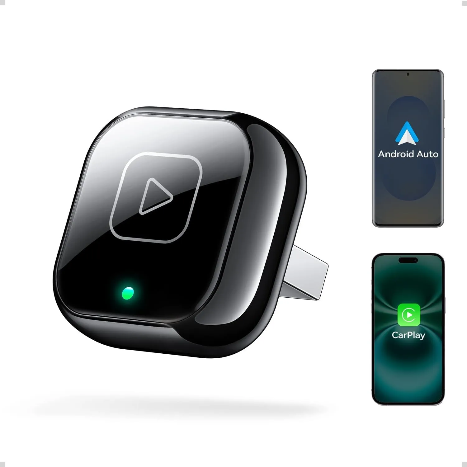 Wireless Carplay & Android Auto Adapter, Mavlou Metalldesign Mini & Stabiler 2-in-1-Dongle, Convert Wired CarPlay/Andro…
