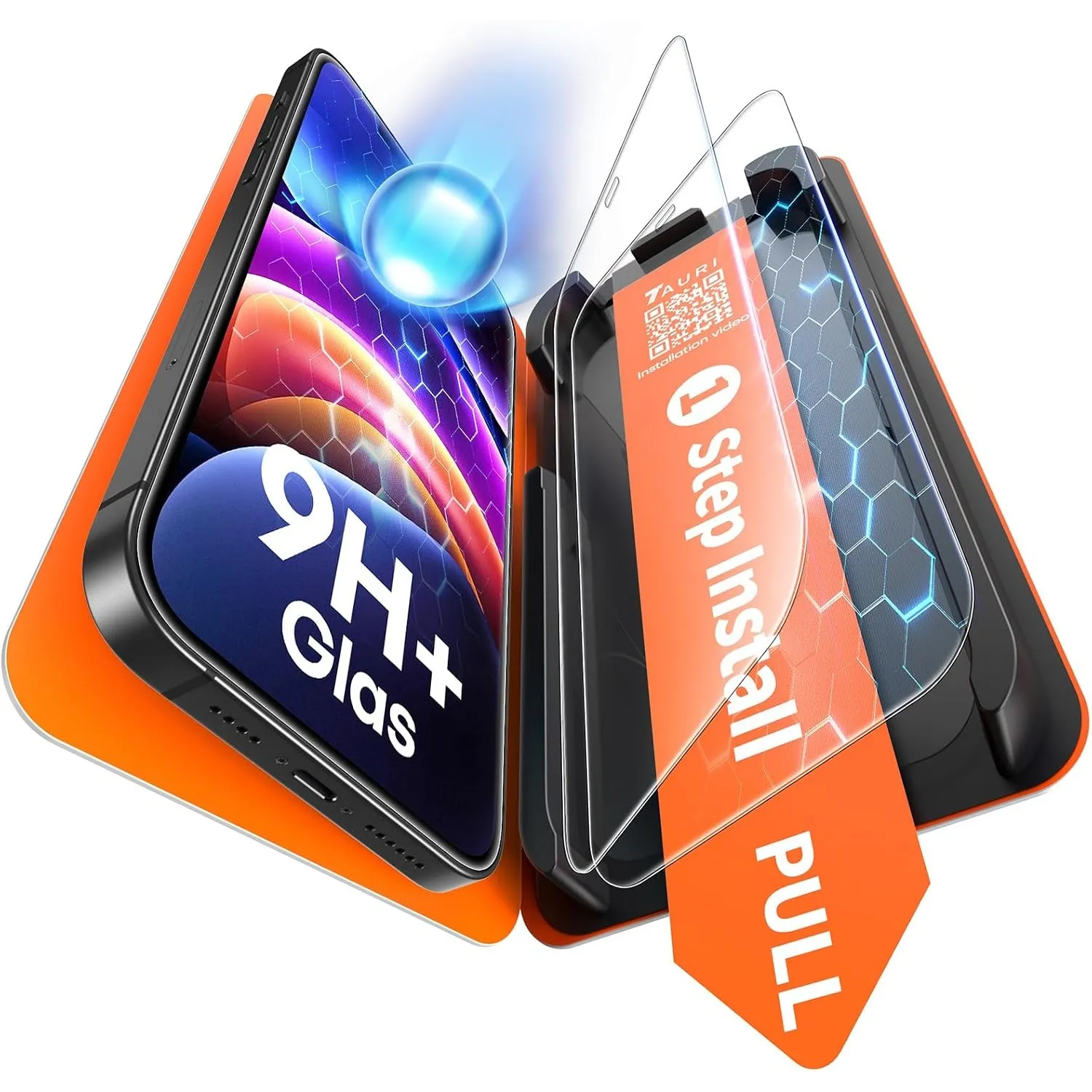 TAURI für iPhone 12 Pro Max Panzerglas 6,7 Zoll - 2 Stück