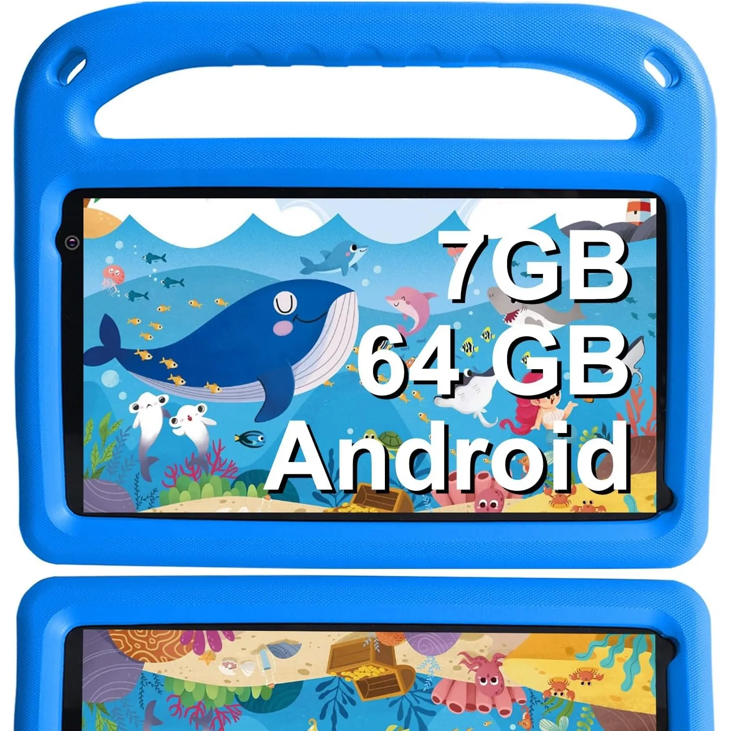 Tablet Android | 7 GB RAM + 64 GB ROM | 7 Zoll Tablets, WLAN, Bluetooth, GPS, Bildung + Spiele, Doppelkamera, sicherung…