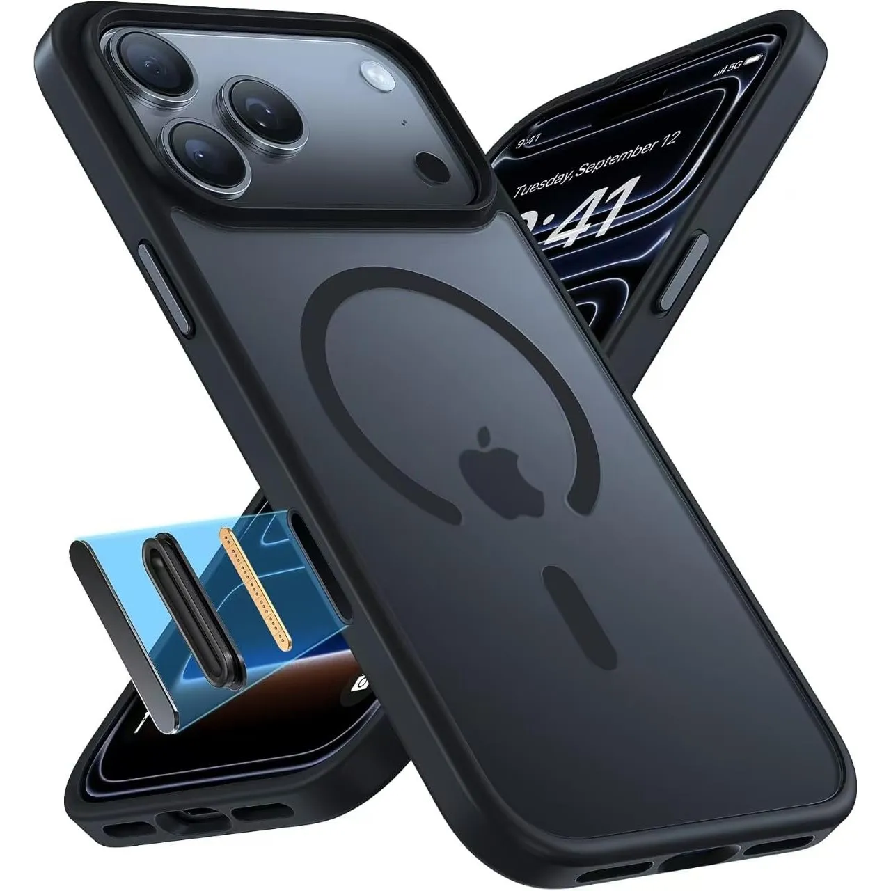Miracase für iPhone 17 Pro Hülle für Magsafe [TOP Militärschutz & Magnetkraft] Stoßfest Kratzfest mit Samtiger Haptik H…
