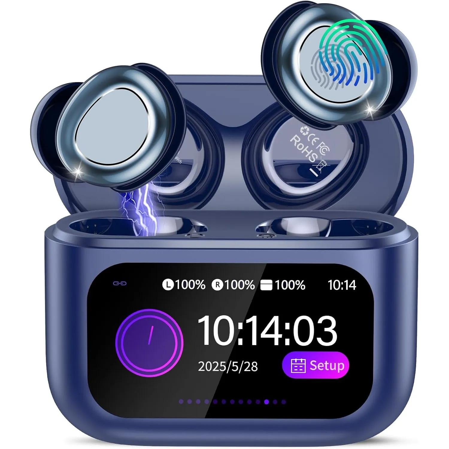 ZYHKON Bluetooth Kopfhörer, Bluetooth 5.4 Schlafkopfhörer In Ear mit Touchscreen, 48H Spielzeit Mini Kopfhörer mit HiFi…