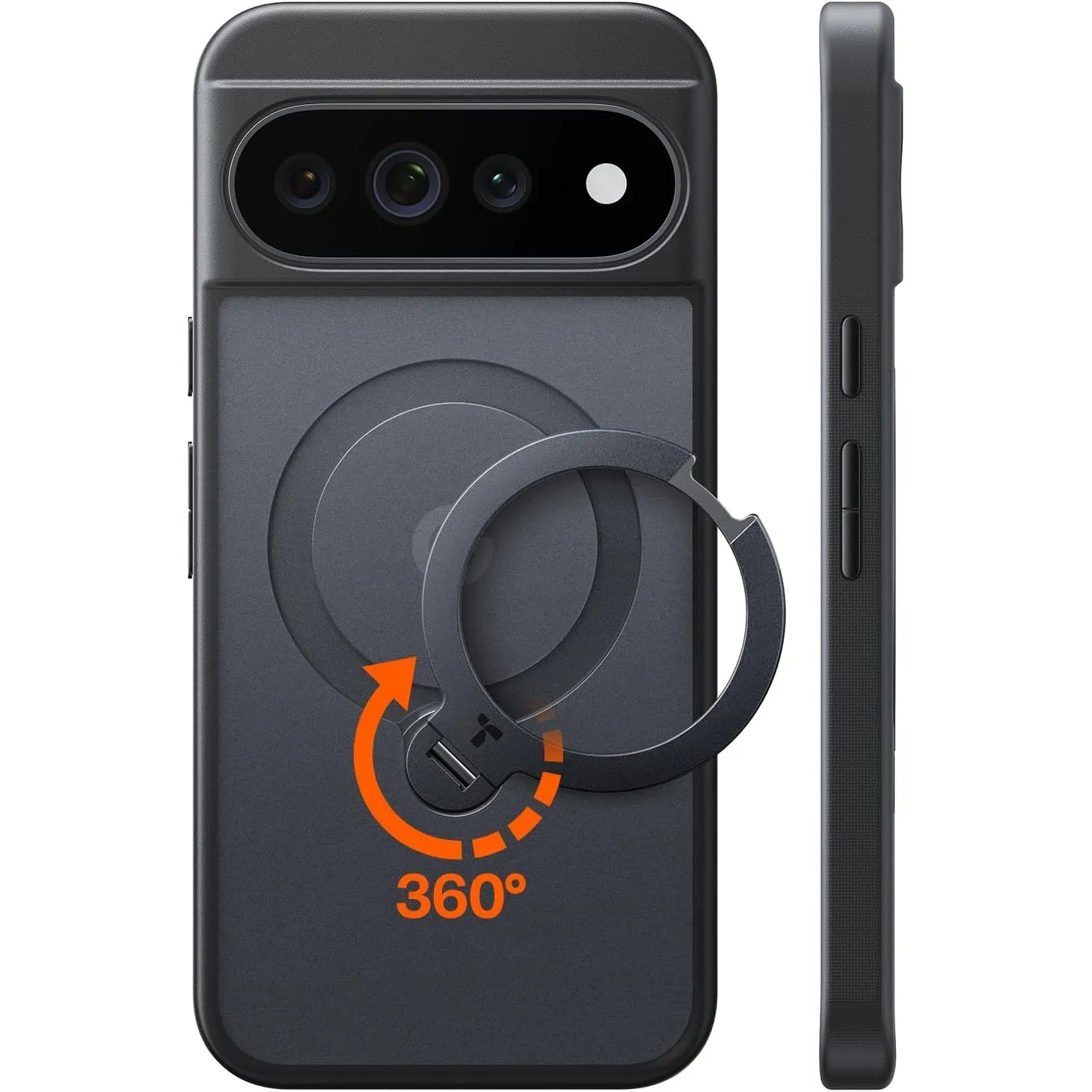 TORRAS Ostand Q3 Spin für Google Pixel 11 Pro Hülle 360° Ständer Schwarz