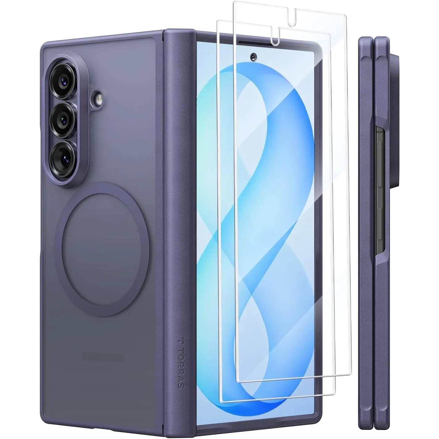 TORRAS Guardian-Mag für Samsung Galaxy Z Fold 8 Ultra Hülle, Violett