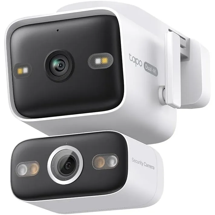 Tapo C575D 4K Überwachungskamera Außen mit Dual-Objektiv, 170° Ultraweitwinkel, 8mm Teleobjektiv, PoE/DC, Dualband-WLAN…