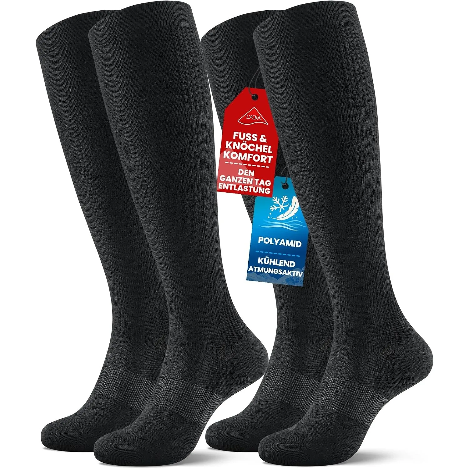 Ruixue Kühlende Kompressionsstrümpfe Damen & Herren, 20-30mmHg Gestaffelte Stützstrümpfe, Compression Socks für Sport, …