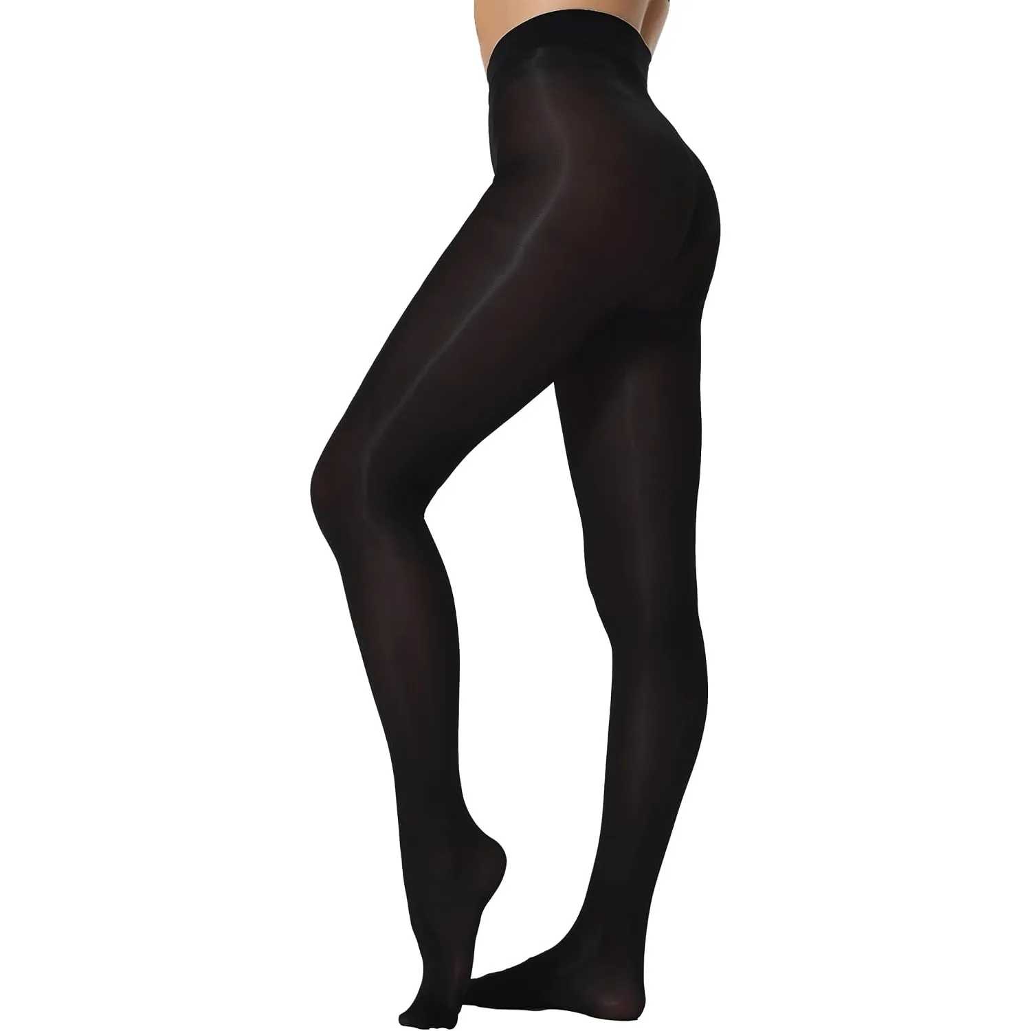 CozyWow Glänzende Strumpfhose Damen Ölig Glanz Strumpfhose Glossy Tanzstrumpfhose 80Den mit Hoch Taille