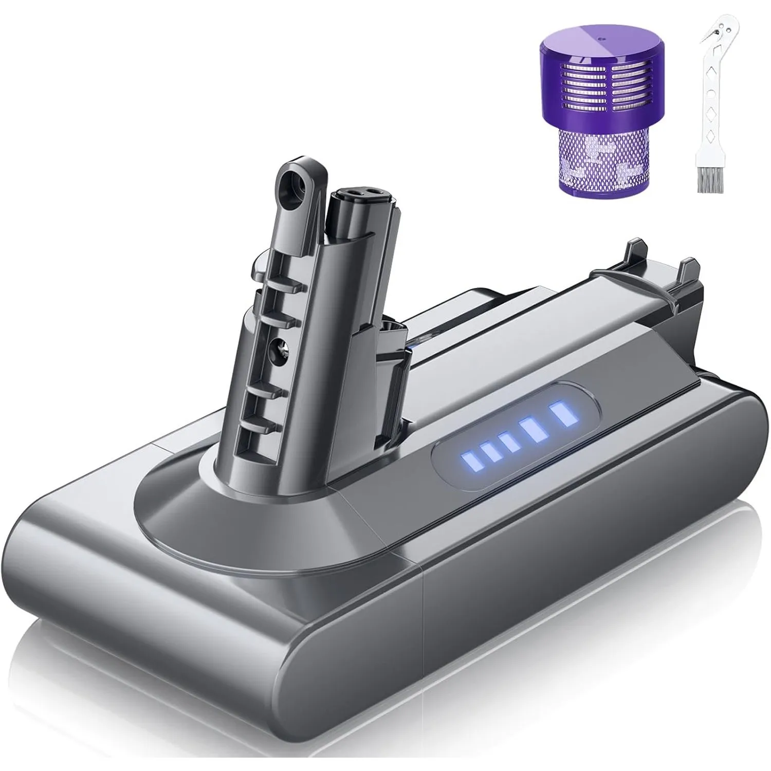 Powtree V10 Akku für Dyson, 8.0Ah Ersatzakku für Dyson V10 SV12 206340