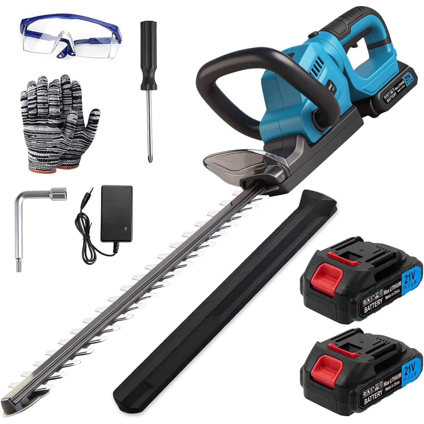 Akku Heckenschere für Makita 18V Akkus,mit 2 x 2000mAh Akkus und Ladegerät