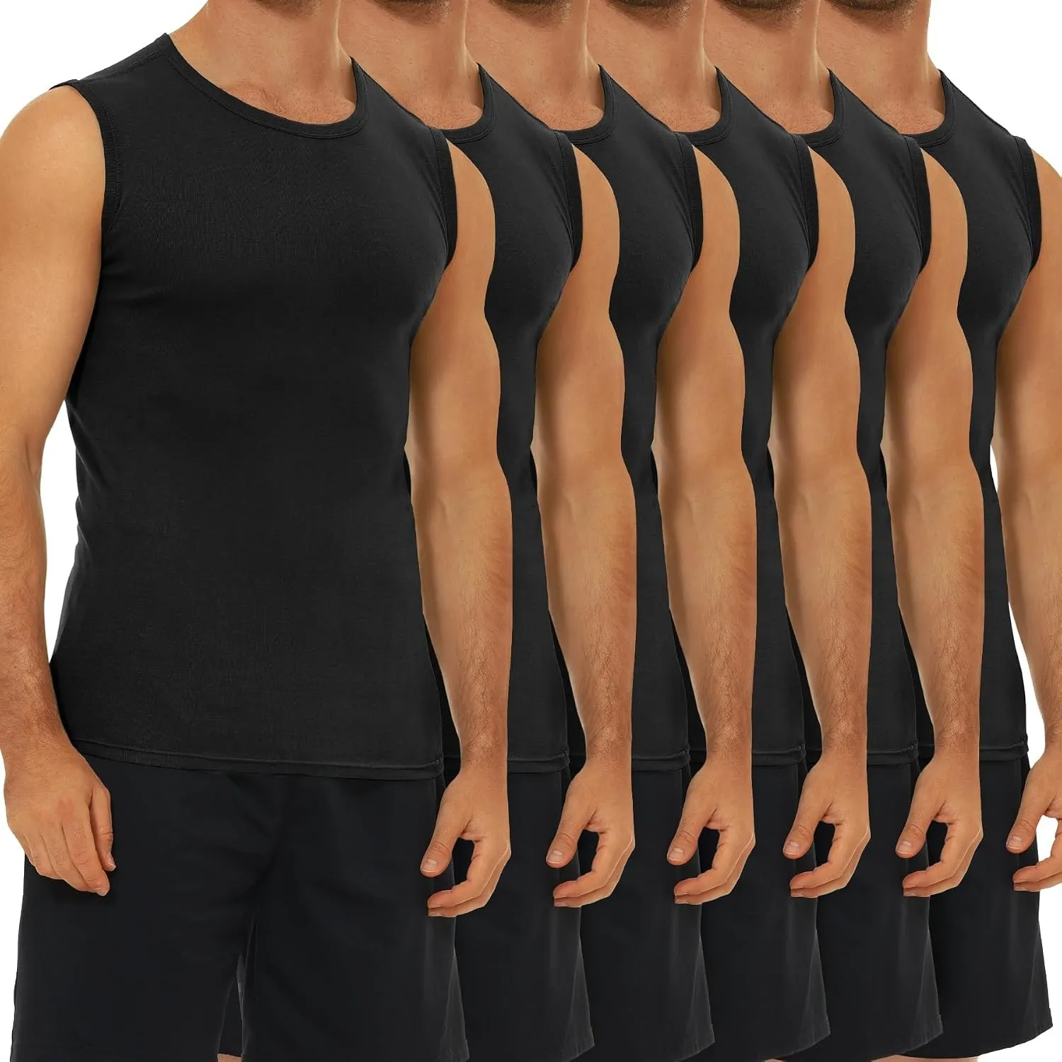 FALARY 3er/6er Pack Unterhemd Herren Baumwolle Tank Top Unterhemden S-5XL