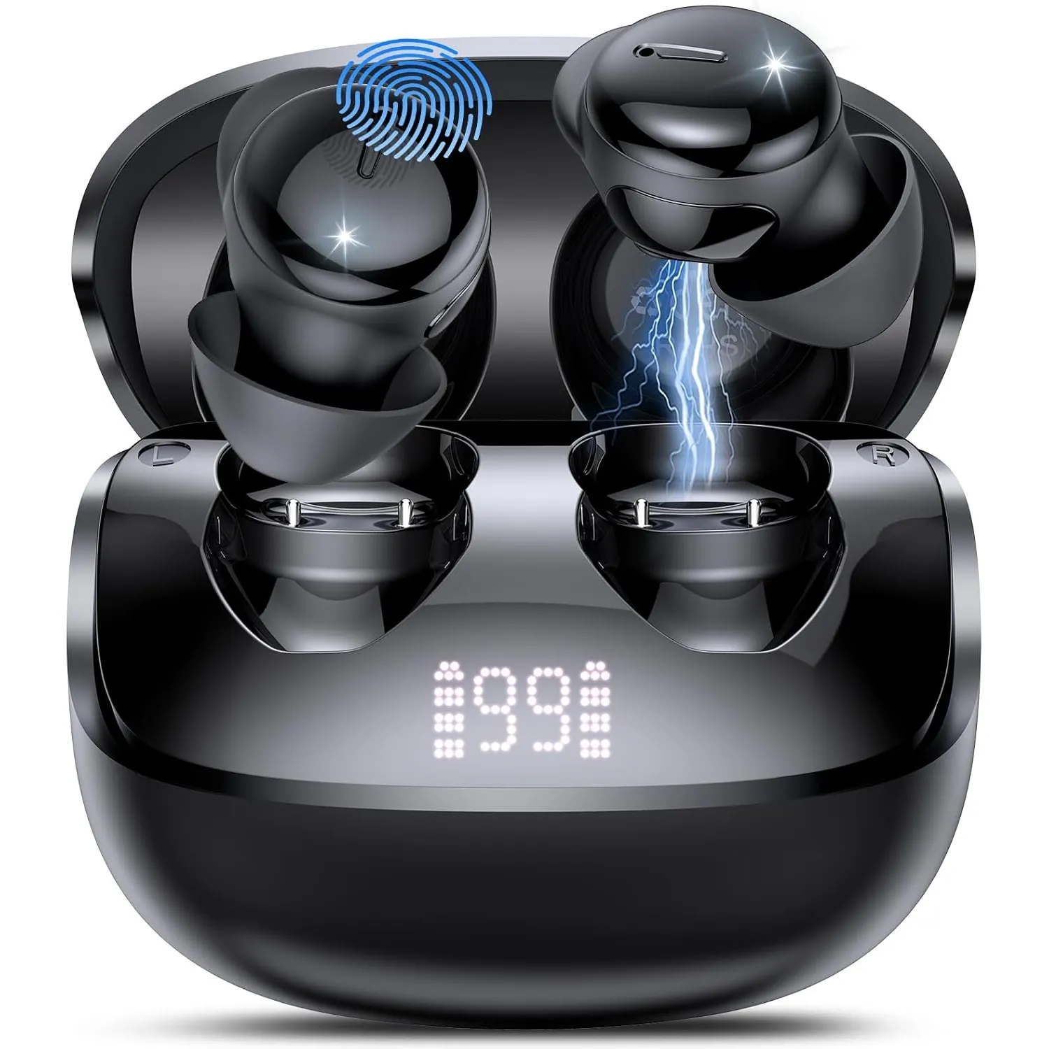 In Ear Kopfhörer, Hi-Fi Klang Schlafkopfhörer, Kabellose Kopfhörer Bluetooth 5.4 mit 4 ENC Mikrofonen, 48Std Mini Bluet…