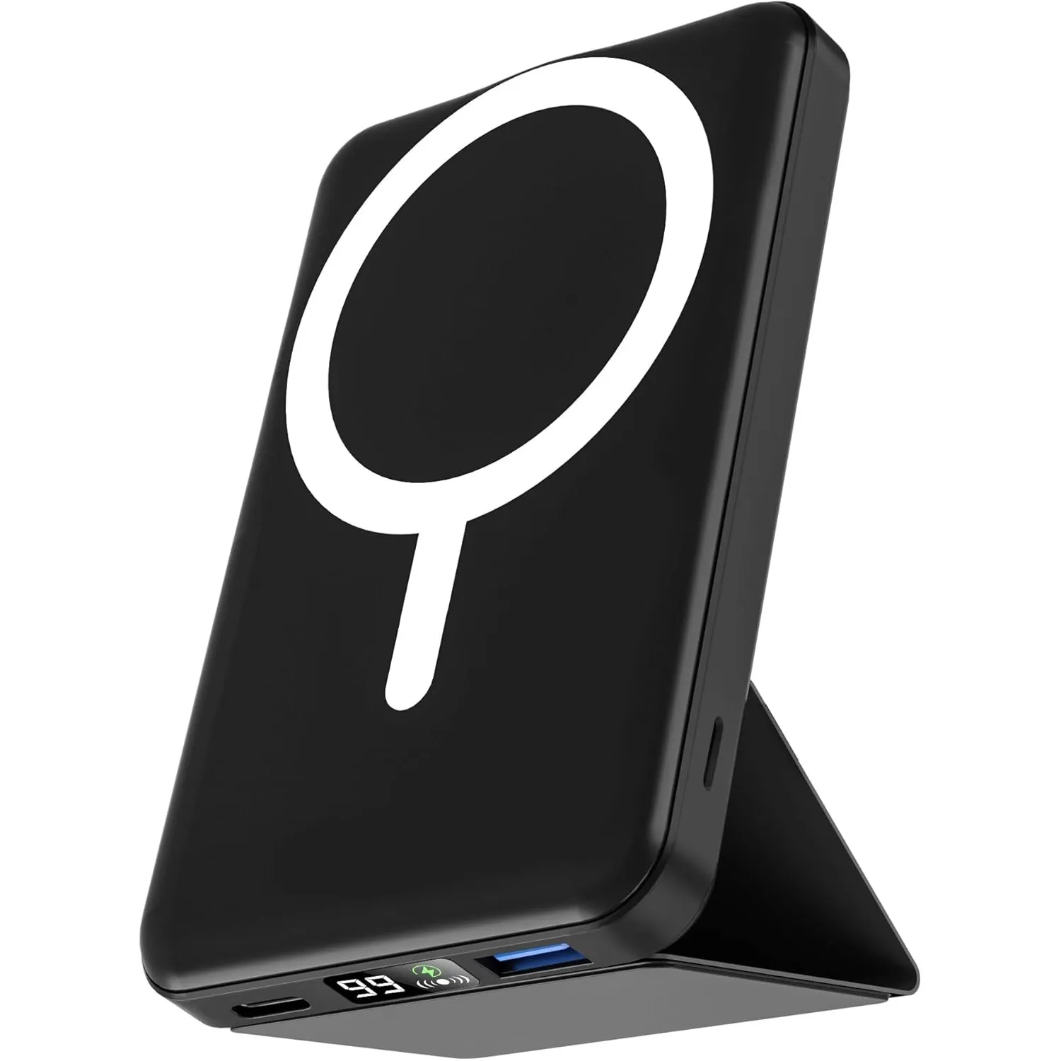 Podoru Powerbank für Magsafe, 10000mAh 22,5W Power Bank iPhone mit Ständer