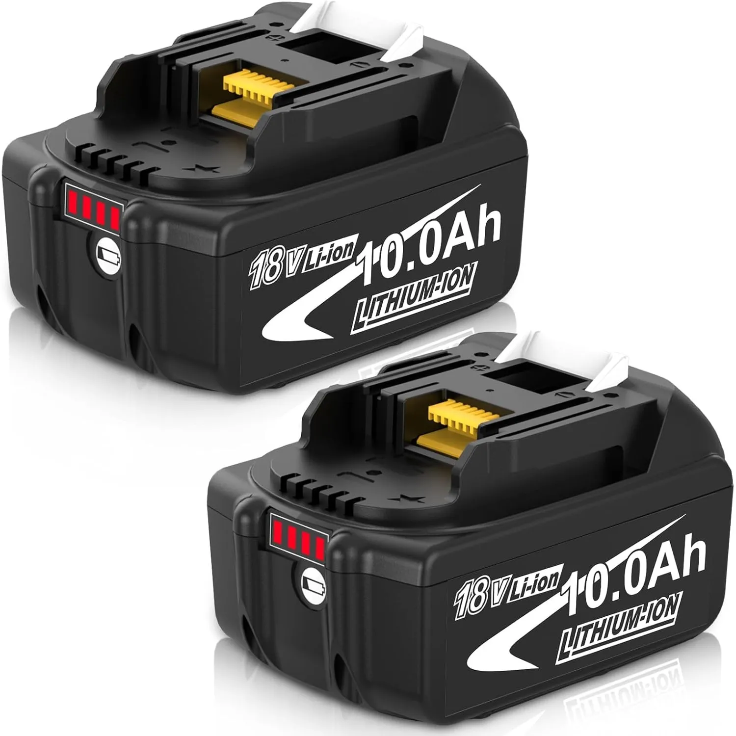 2 Stück 10.0Ah/10000mAh Ersatzakku für Makita Akku 18V für BL1860B BL1850B BL1850 BL1860 BL1845 BL1840 LXT-400 mit LED-…