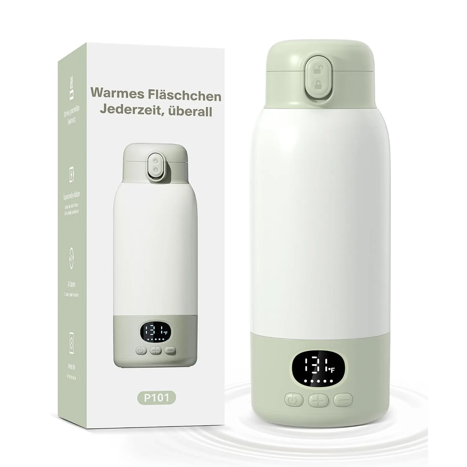 Flaschenwärmer Baby unterwegs Kabellos, Schneller Erwärmer 500 ml