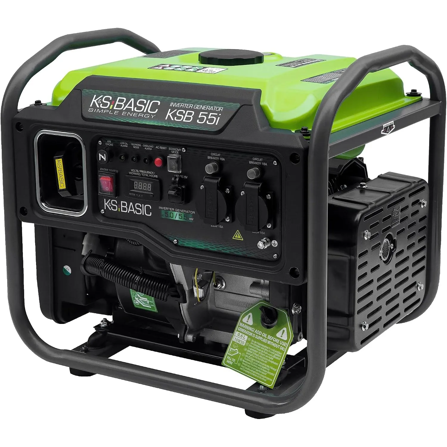 K&S BASIC 55i Inverter-Generator 5000 W,stromerzeuger Benzin, Stromaggregat