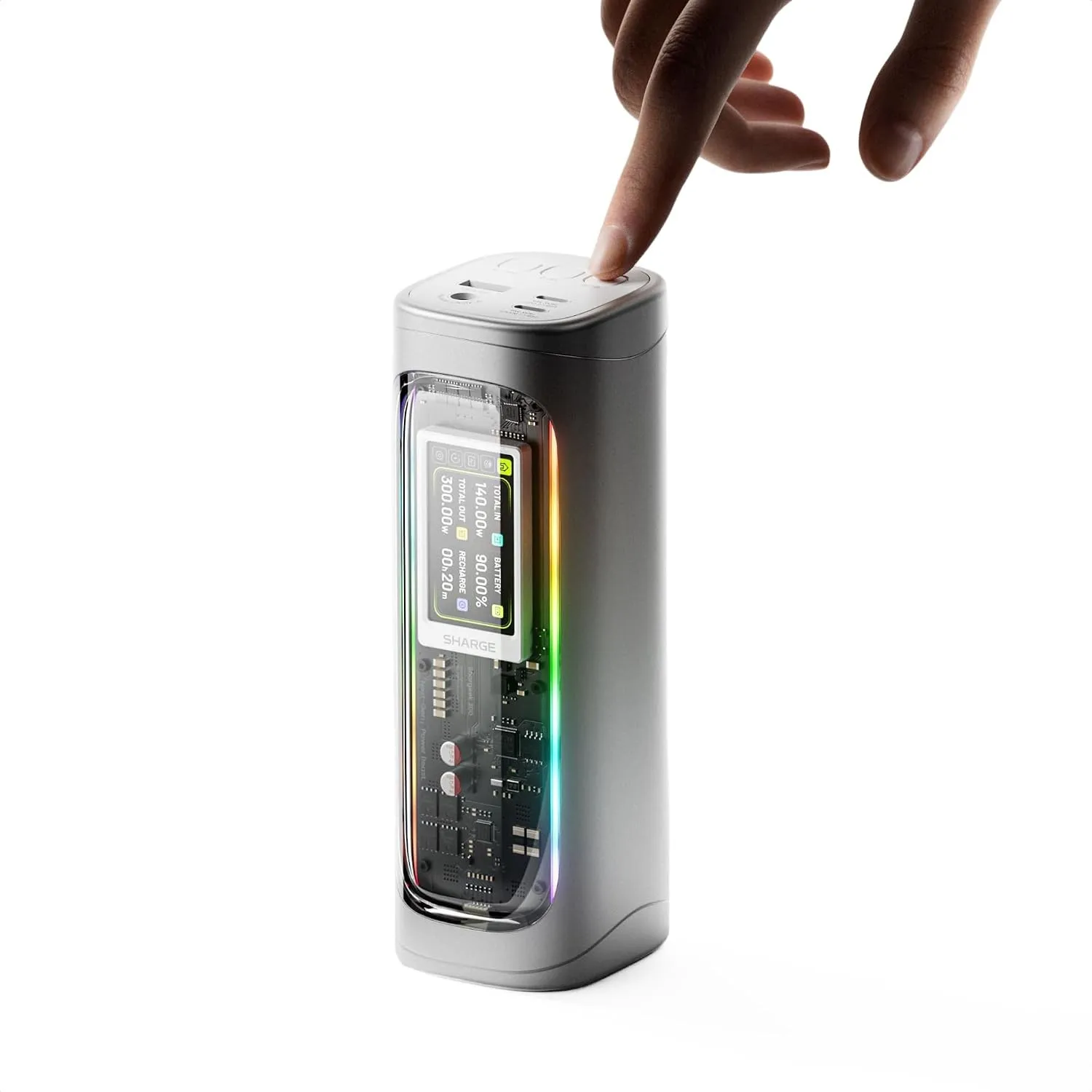 SHARGEEK 300 Powerbank Laptop, 24000mAh 300W Max, 140W Single-Port, DC Port