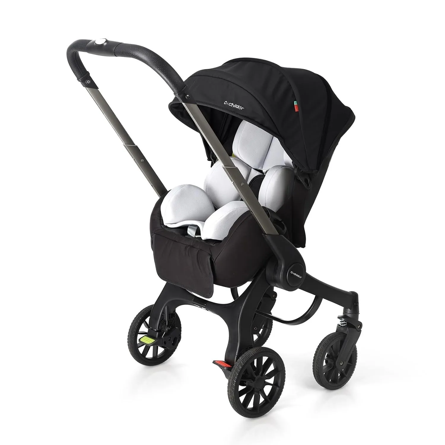 Cochildor Kinderwagen, Reisekinderwagen mit Stoßdämpfenden PU-Rädern