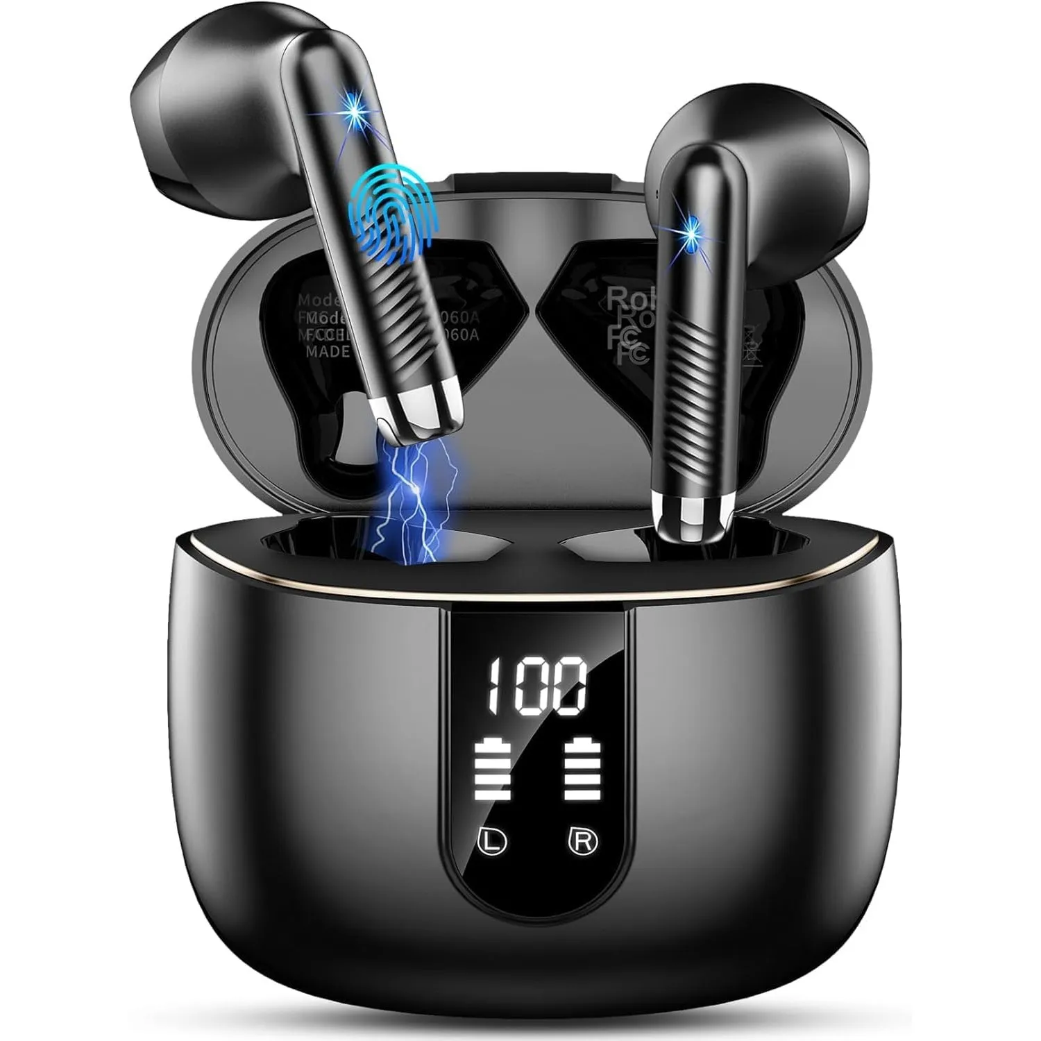 Kopfhörer Kabellos Bluetooth 5.4, 2026 Neu In-Ear Bluetooth Kopfhörer mit App EQ Steuerung, 6D Tiefer Bass/56H Kabellos…