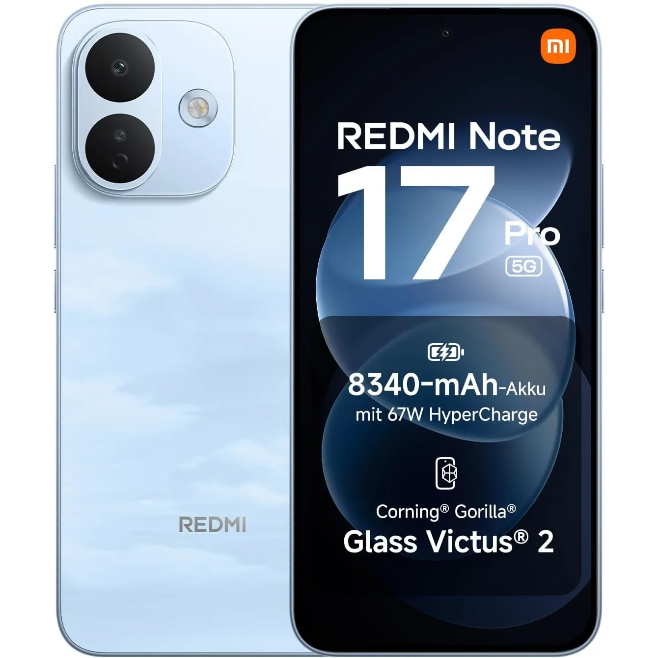 XIAOMI REDMI Note 17 Pro 5G, Smartphone 6+256 GB, Sky Blue, 8340 mAh Akku