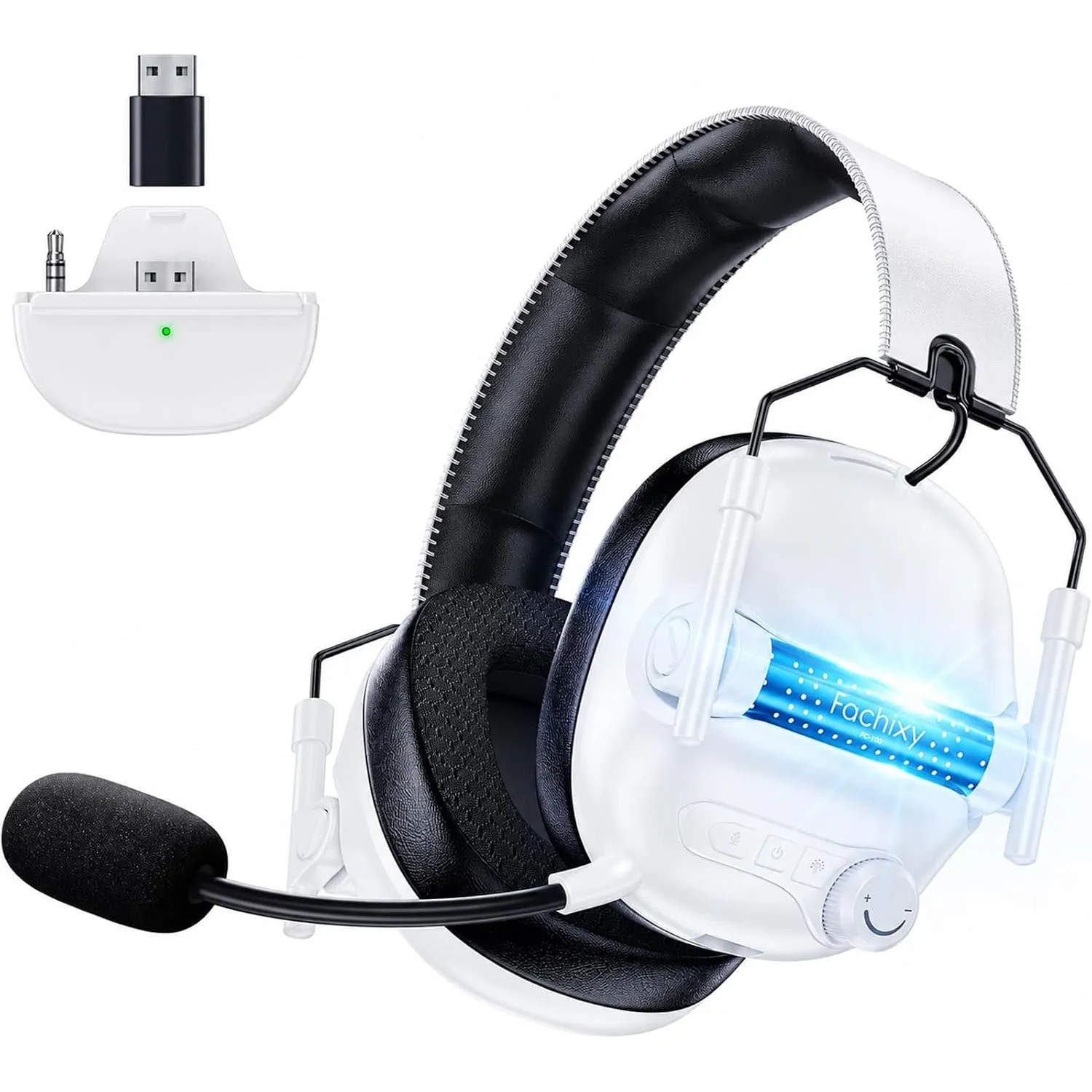 Gaming Headset Wireless für Xbox Series X|S|One, PC, PS5, PS4, Switch, 2.4GHz Und Bluetooth 5.4 Headset Kabellos mit Mi…
