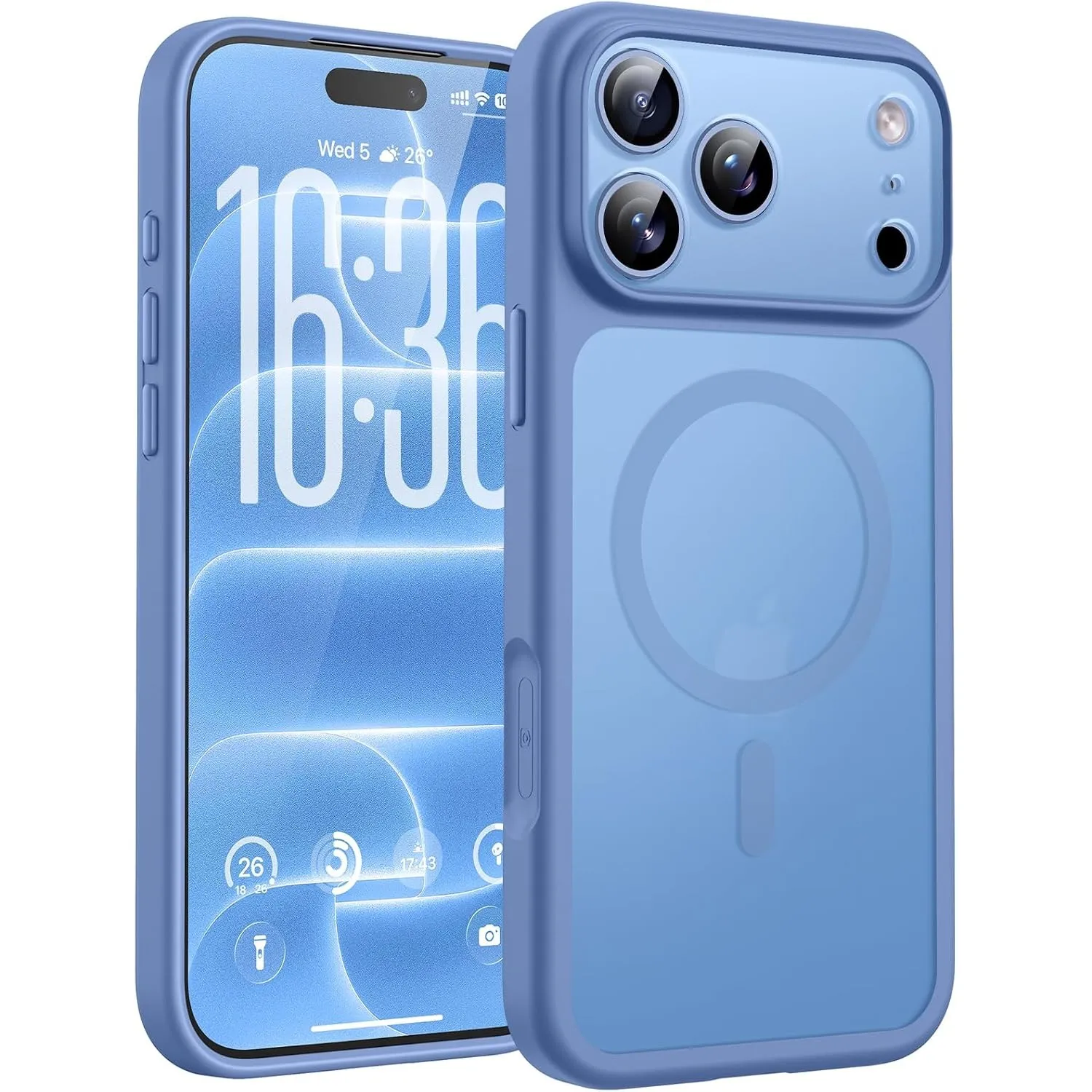 TOCOL für iPhone 18 Pro Hülle, Kompatibel mit MagSafe, Hellblau