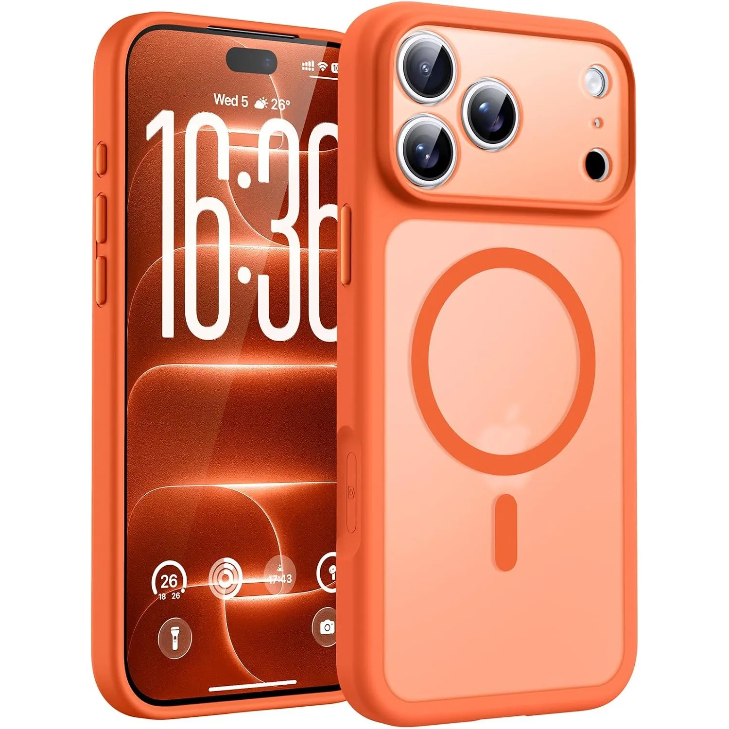 TOCOL für iPhone 18 Pro Hülle, Kompatibel mit MagSafe, Orange