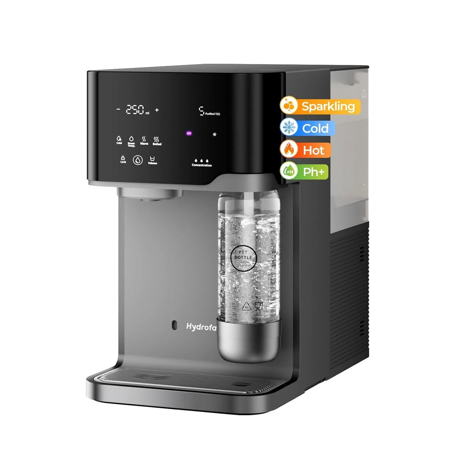 Osmoseanlage Wasserbar mit Wassersprudler, Auftisch Heißwasserspender & Eiswasserspender, 6-Stufen RO Wasserfilter ohne…