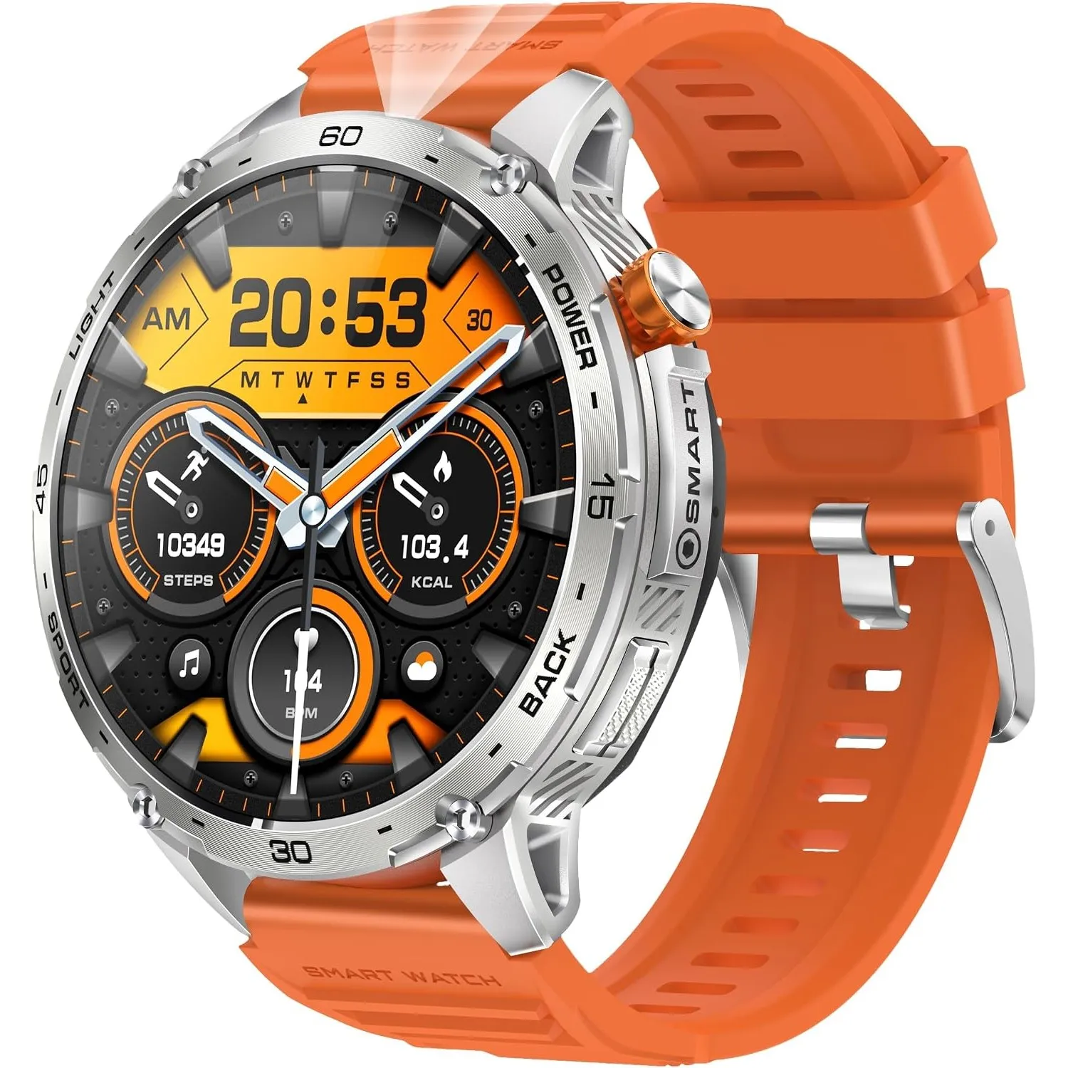 Deedlite Zeus 2.0 Smartwatch Herren - 1,75" Großes AMOLED Display, Robustes Edelstahlgehäuse, Gesundheitsmonitoring, Bl…