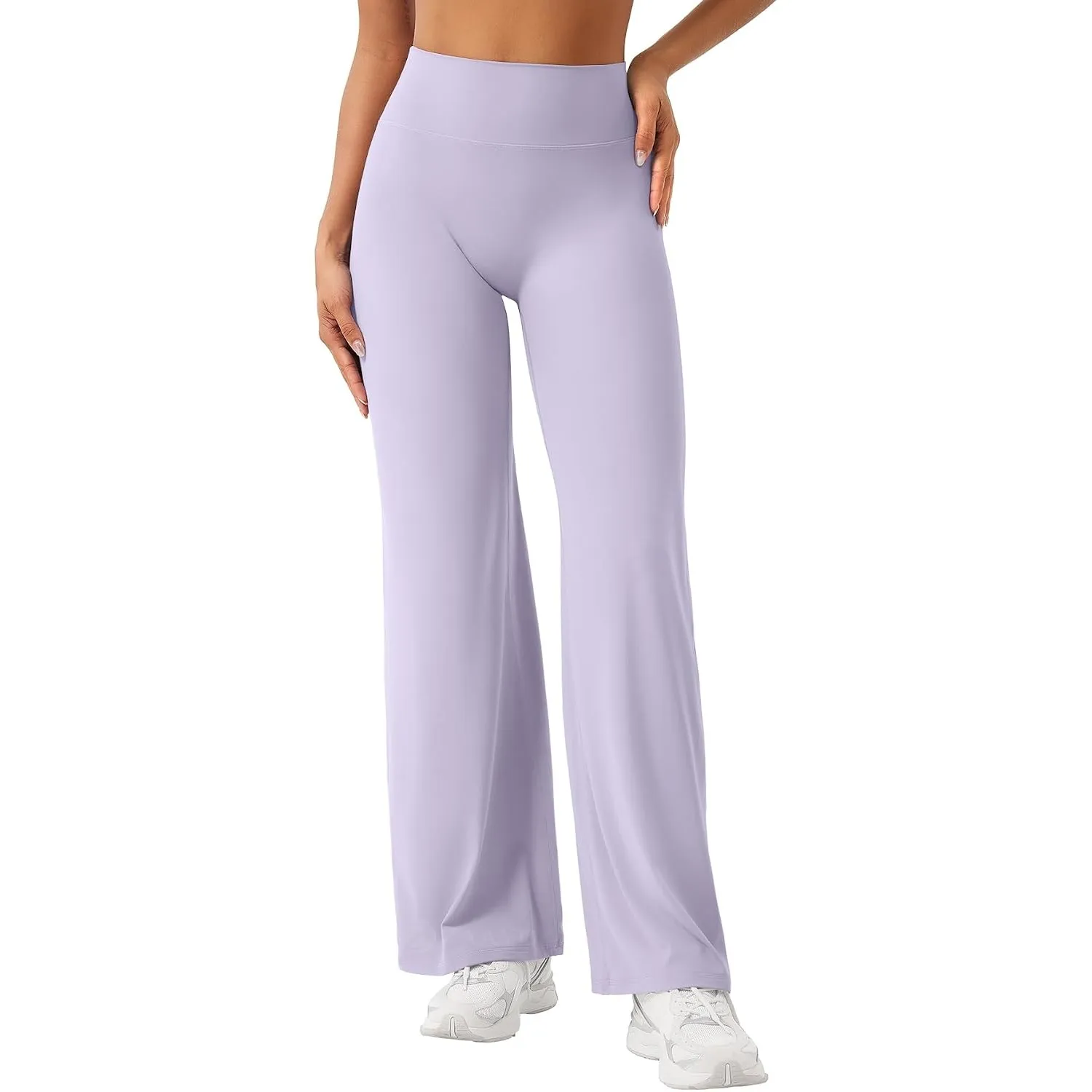 ZAAYO Nahtlose Straight Leggings Damen Flared Legging Yoga Hosen Gym Pant