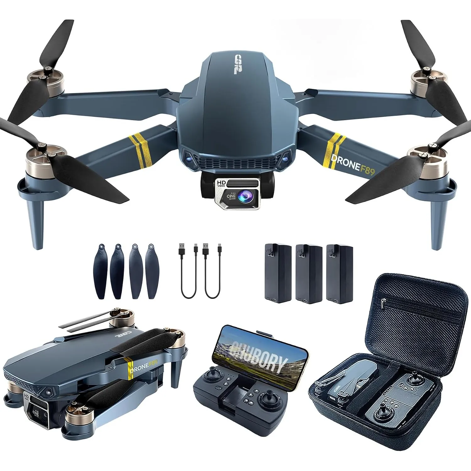 800 Meter Reichweite Drohne mit Kamera 4K – 84 Minuten Flugzeit, WiFi FPV faltbare Quadrocopter, bürstenlosem Motor, Au…