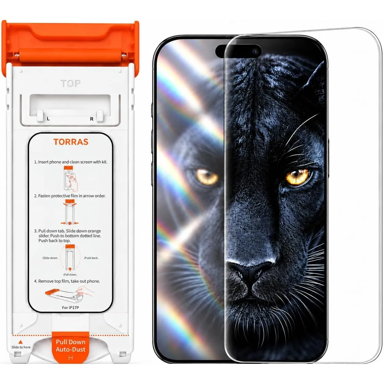 TORRAS OrigArmor AR iPhone 18 Pro für Panzerglas 3D Anti-Reflex 9H+, 1Stück